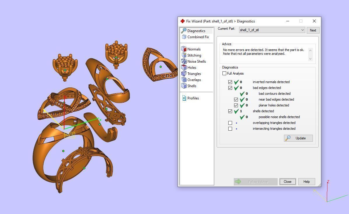 Ring and Earrings Diamond jewelry set 3d print modelC18 3D print model_8