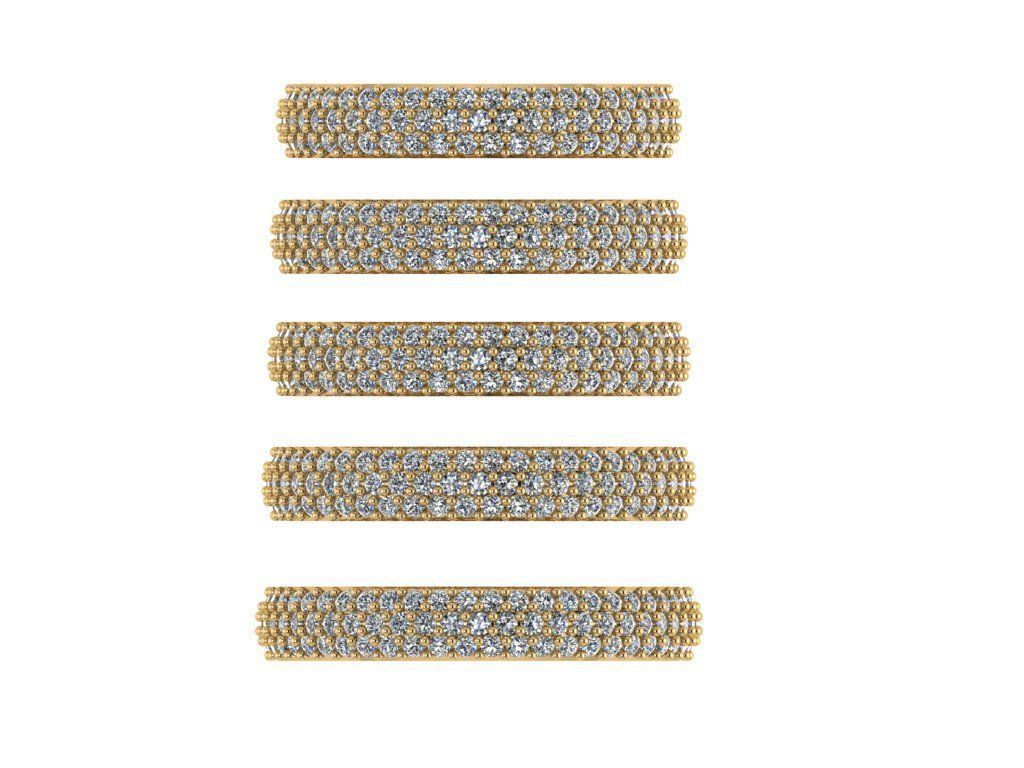 Ring438 gold plated diamond bangles 3D print model_1