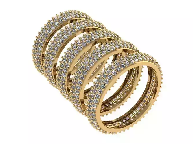 Ring438 gold plated diamond bangles