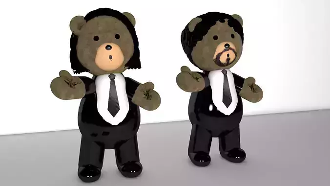 Talking Pulp Fiction Teddy Bears  3D model