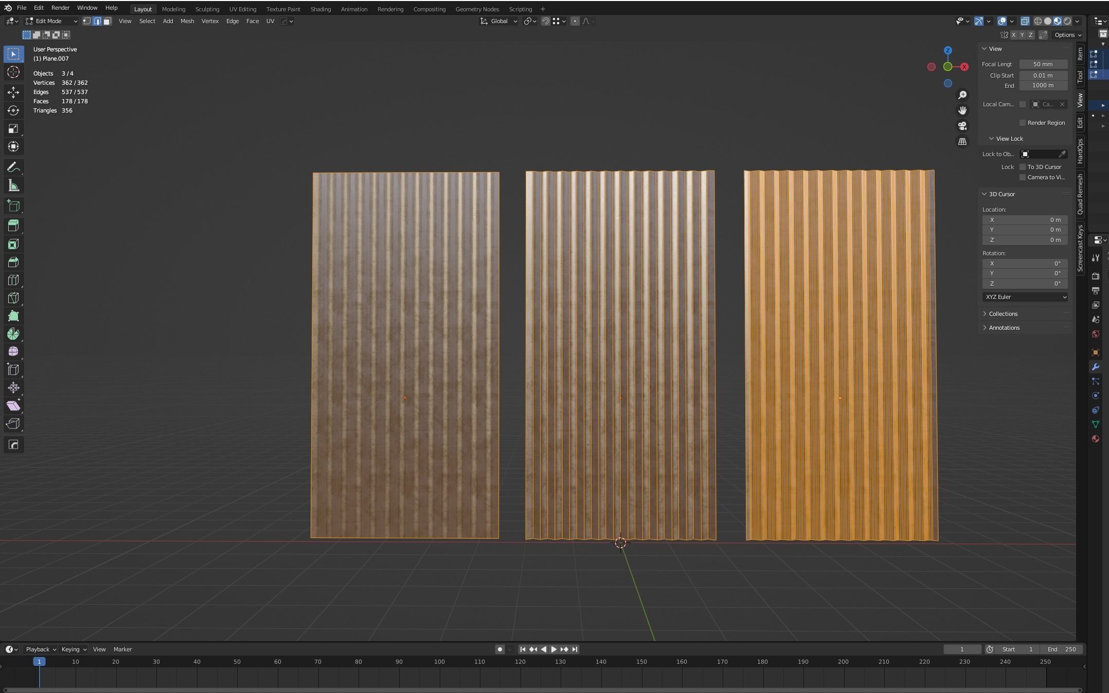 Corrugated Galvanized Sheets  Low-poly 3D model_11