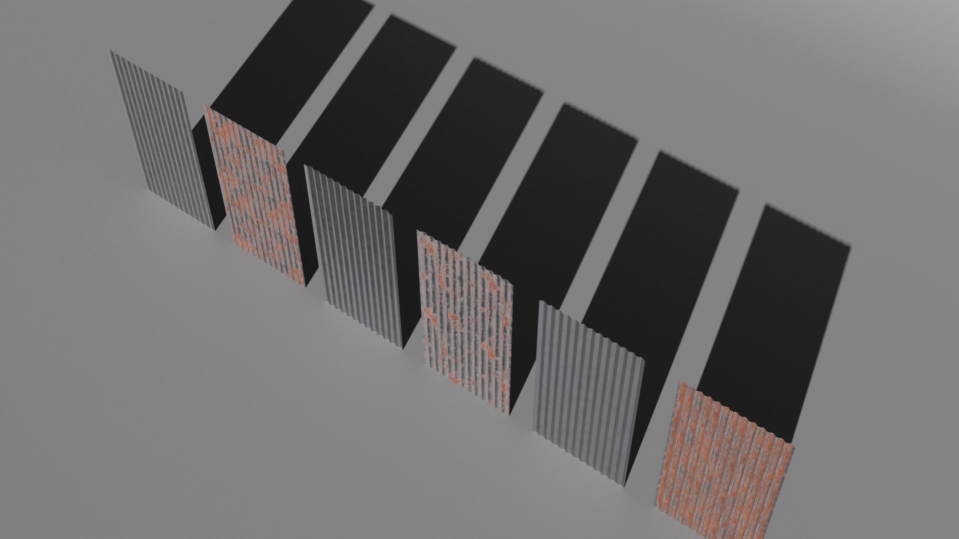 Corrugated Galvanized Sheets  Low-poly 3D model_1