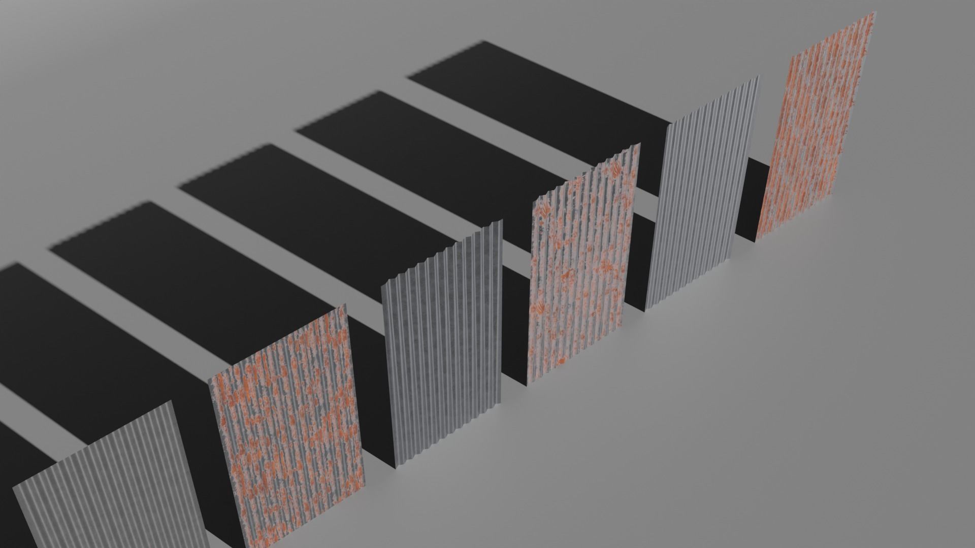 Corrugated Galvanized Sheets  Low-poly 3D model_5