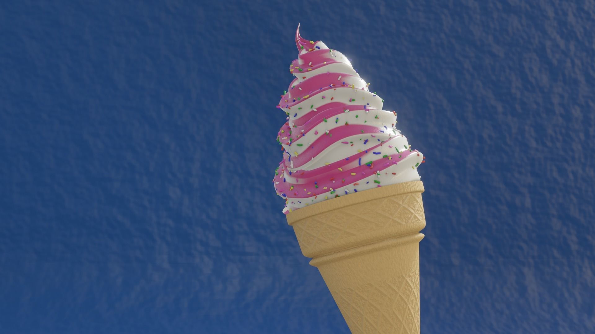 Ice-cream Realistic 3D Model ice cream cone 3D model_3