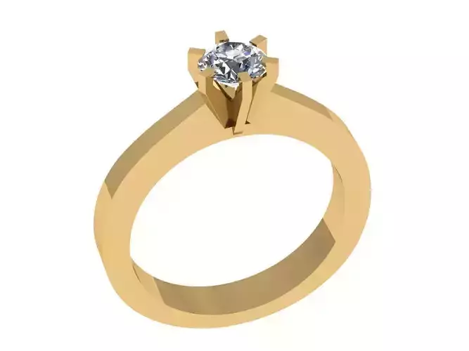 Ring440 gold engagement ring with diamond