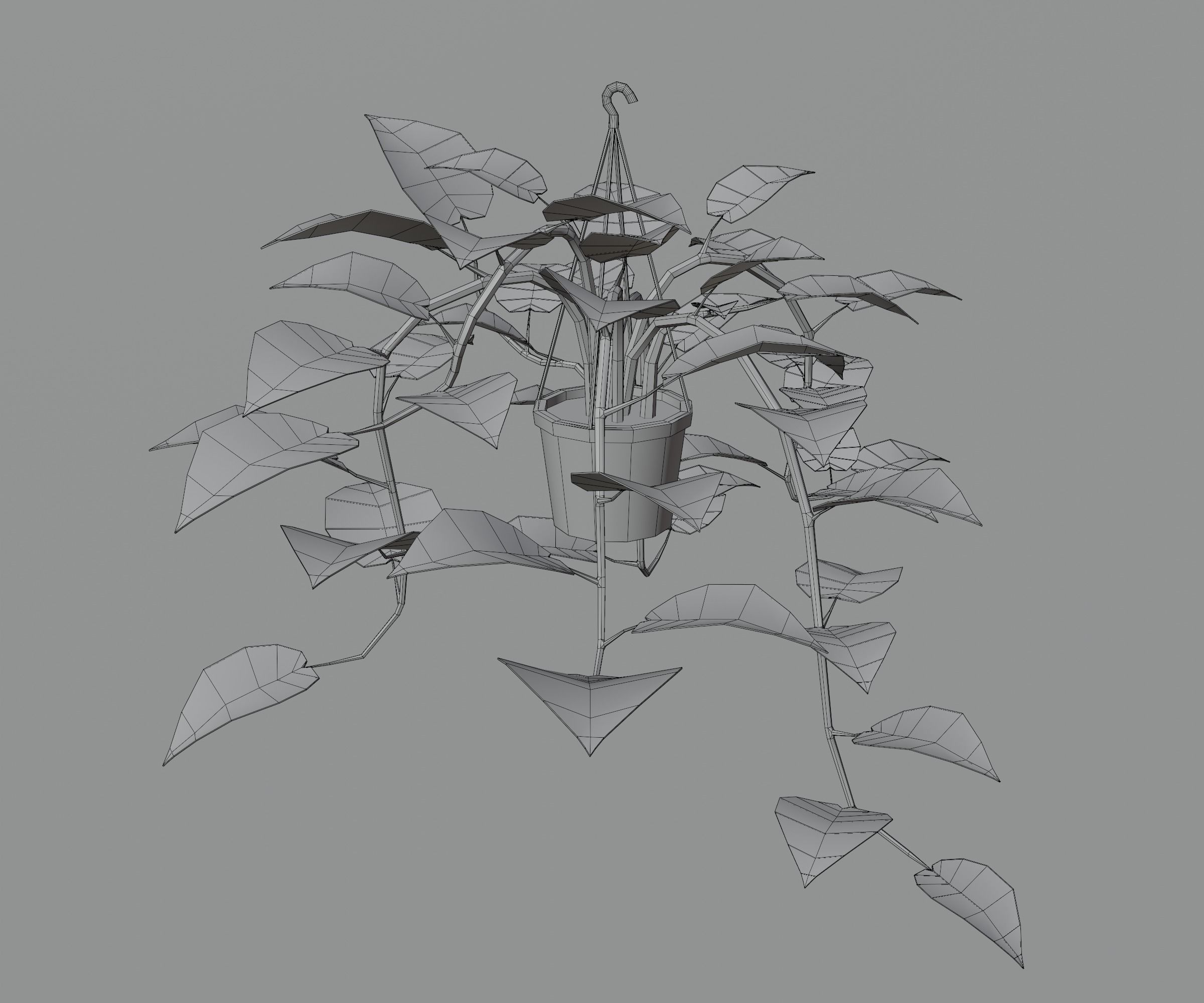 Indoor plants Low-poly 3D model_16