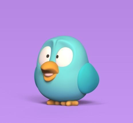 Scared Bird 3D print model_1