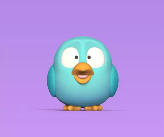 Scared Bird 3D print model_0