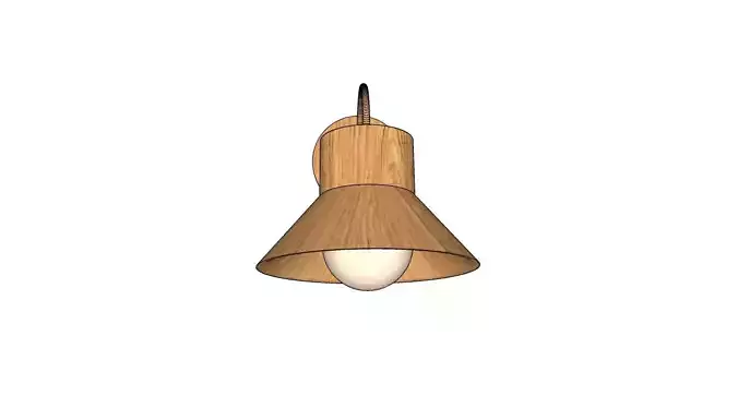 Wood Hood Sconce 3D model