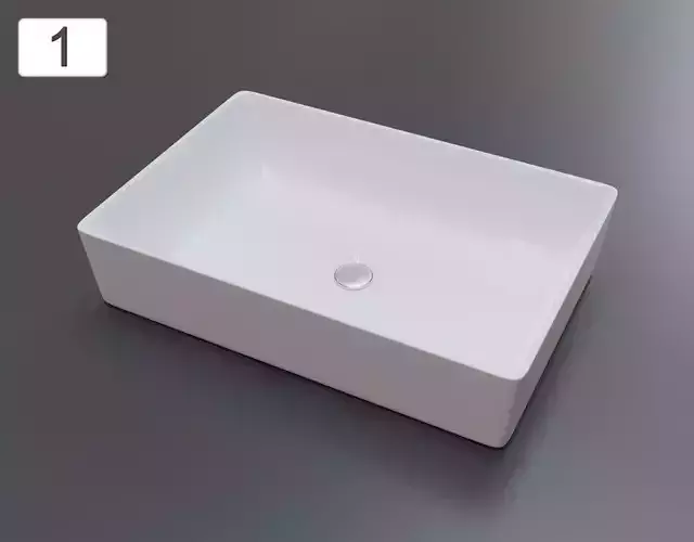 Vessel Sink Number 1 Low-poly 3D model