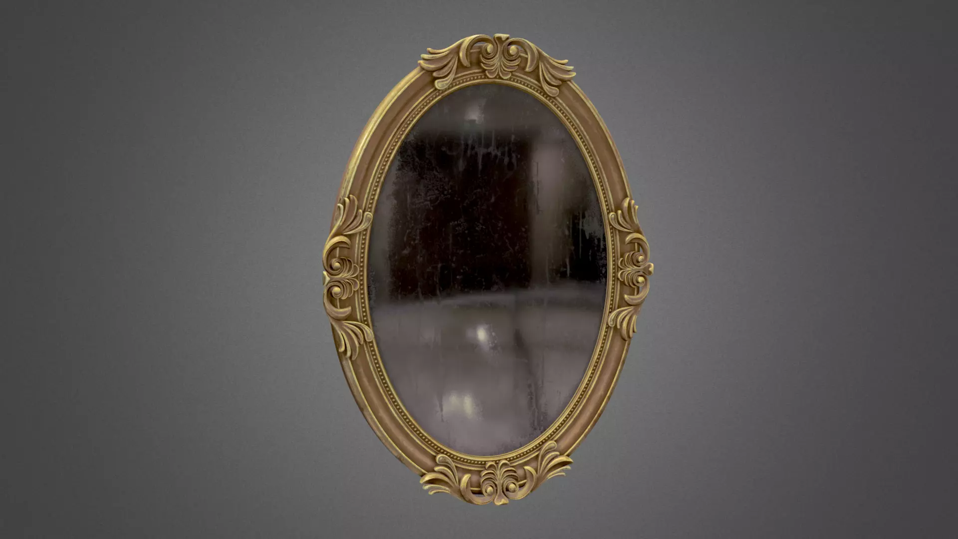 Antique Mirror - Picture Frame Low-poly 3D model