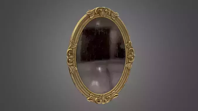 Antique Mirror - Picture Frame Low-poly 3D model