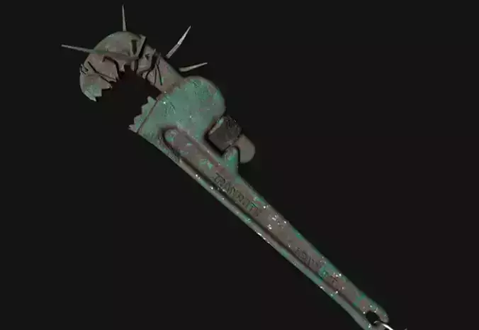 Crescent Wrench Low-poly 3D model 3D model