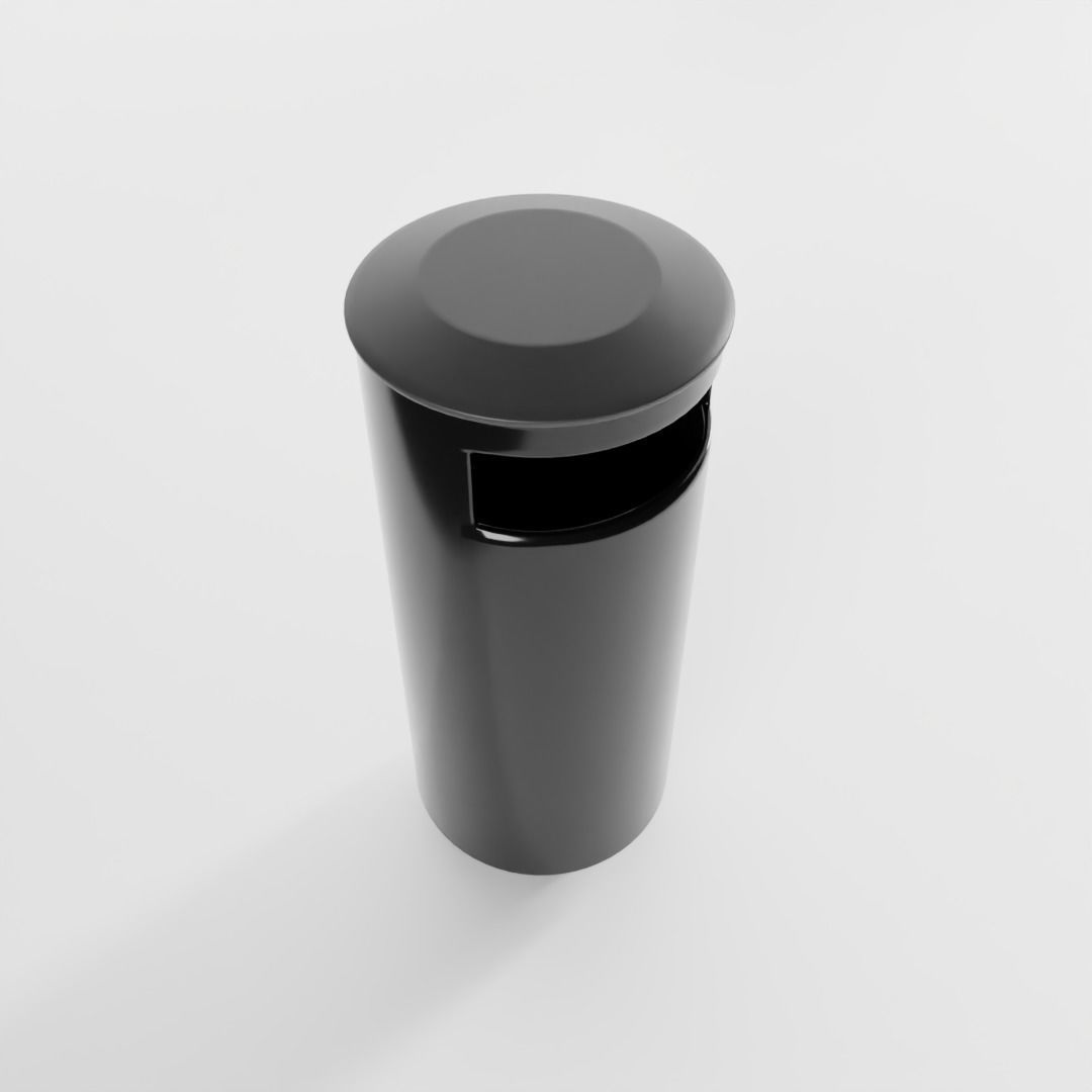 Public Trash Can 3D model_1