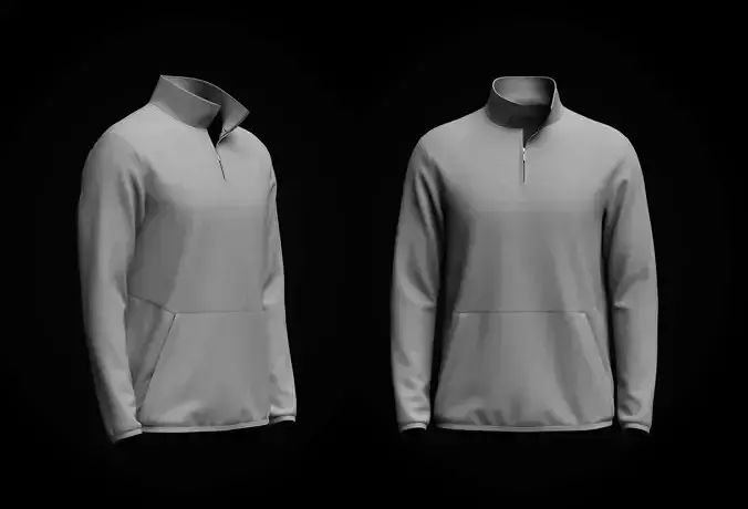 Stand Collar Knit Jacket