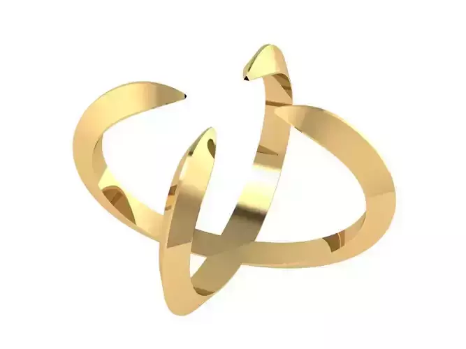 Ring446 golden letter x