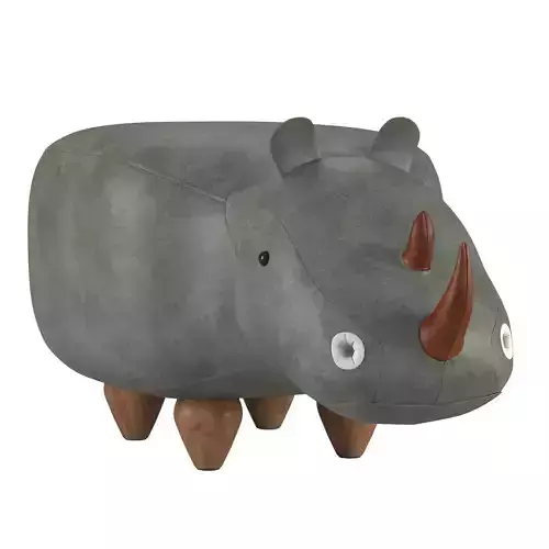 Taylor and Olive Green Rhino Ottoman