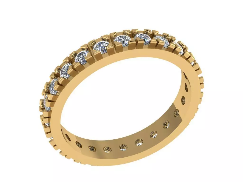 Ring447 gold diamond eternity ring 3D print model