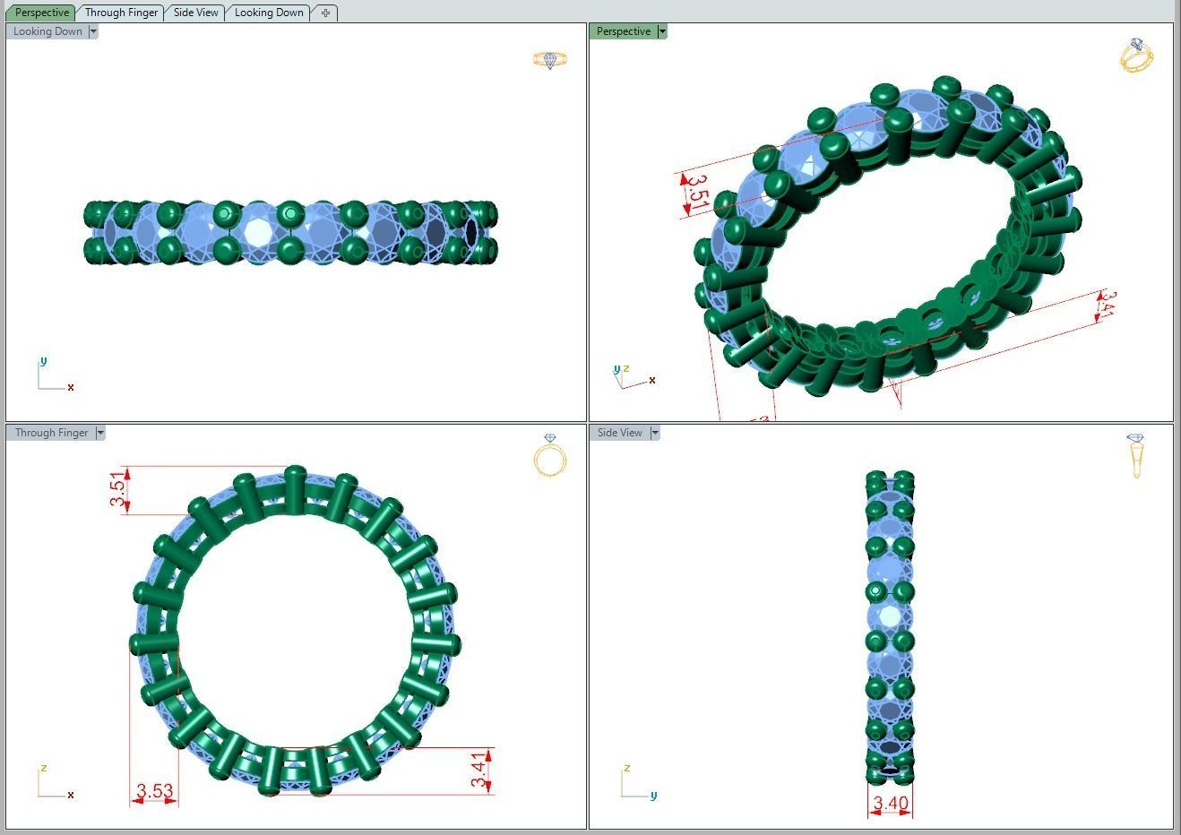 Ring448 diamond eternity ring gold 3D print model_5