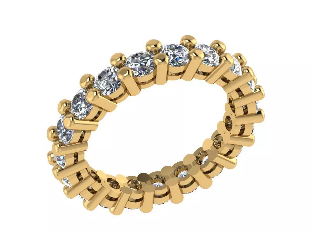 Ring448 diamond eternity ring gold 3D print model_0