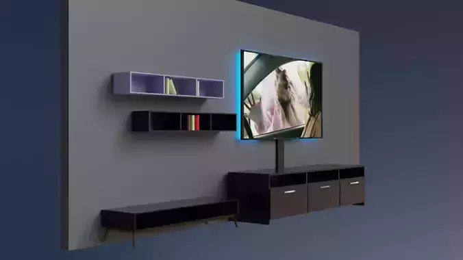 Tv and cabinets 3D models 3D model