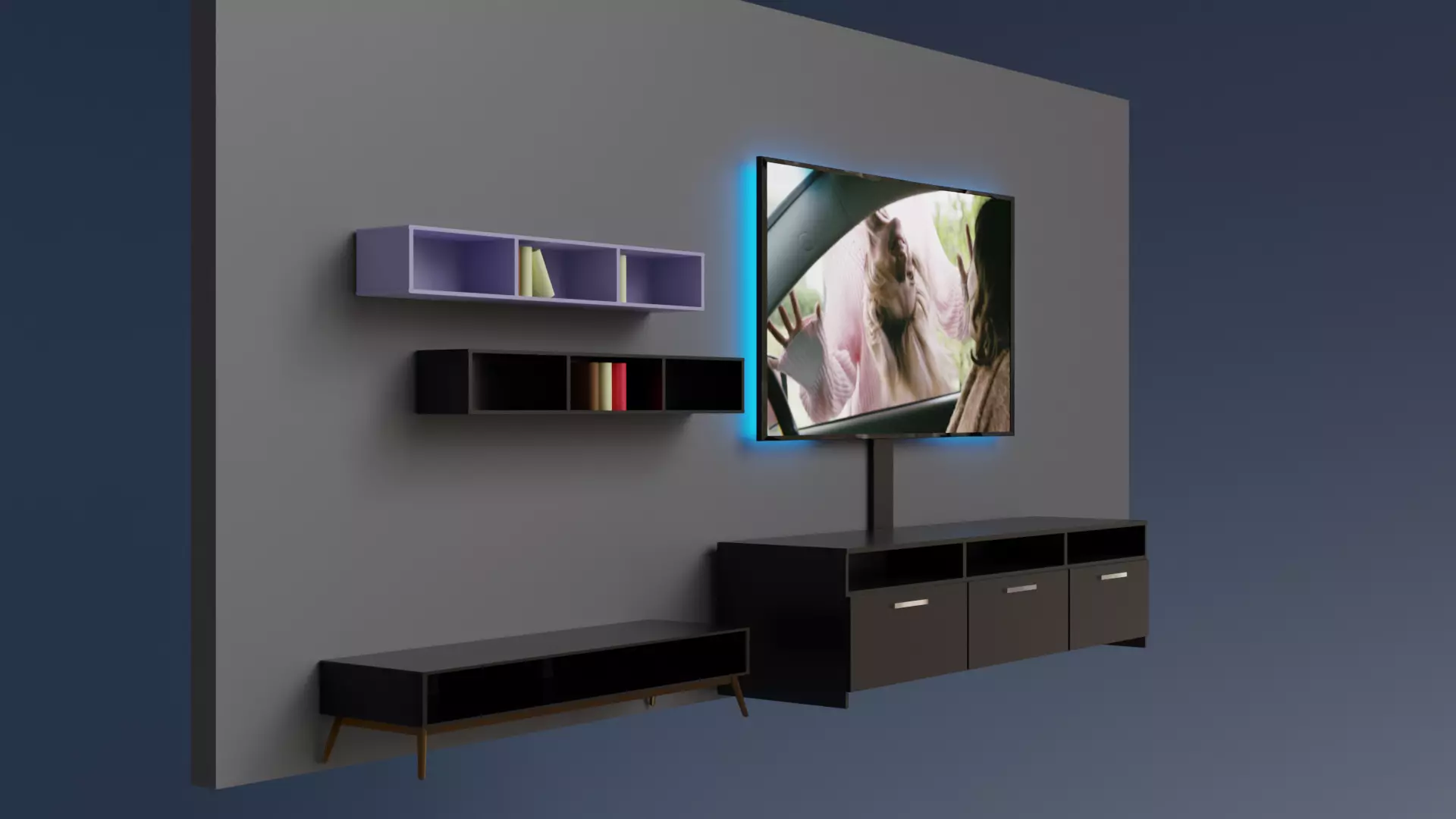 Tv and cabinets 3D models 3D model_0
