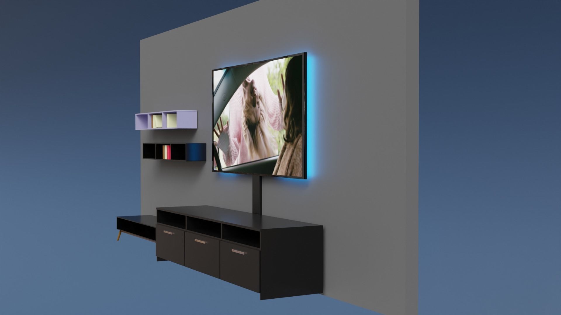 Tv and cabinets 3D models 3D model_2