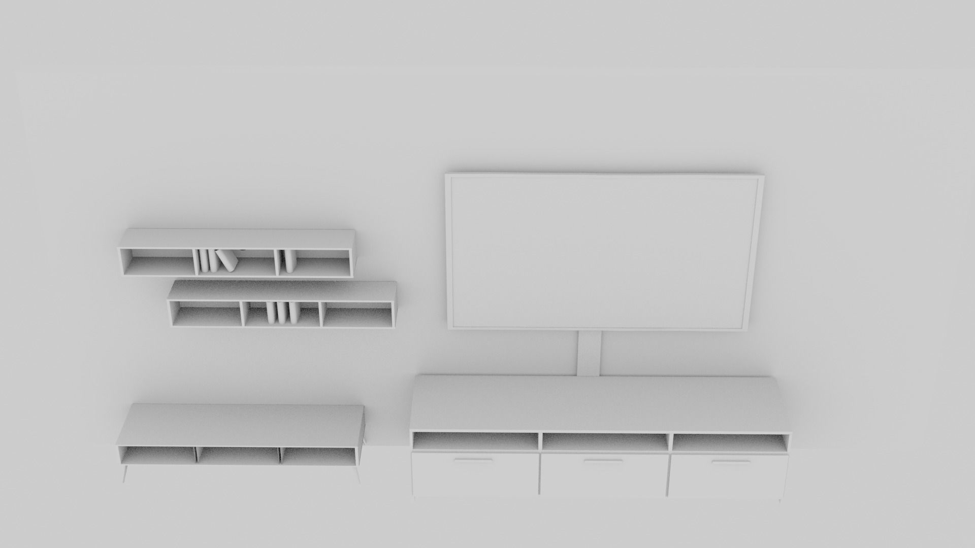 Tv and cabinets 3D models 3D model_6