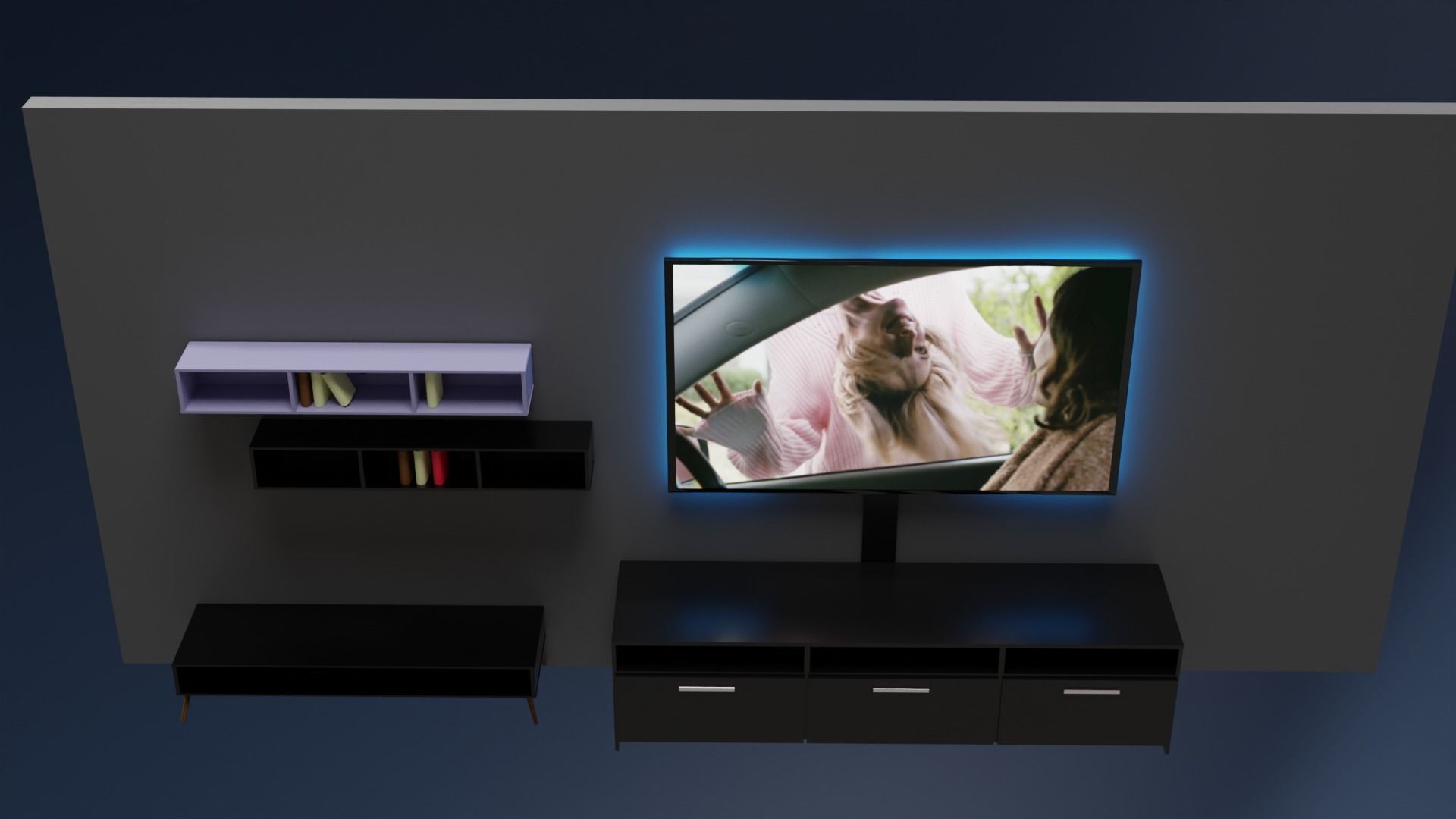 Tv and cabinets 3D models 3D model_5