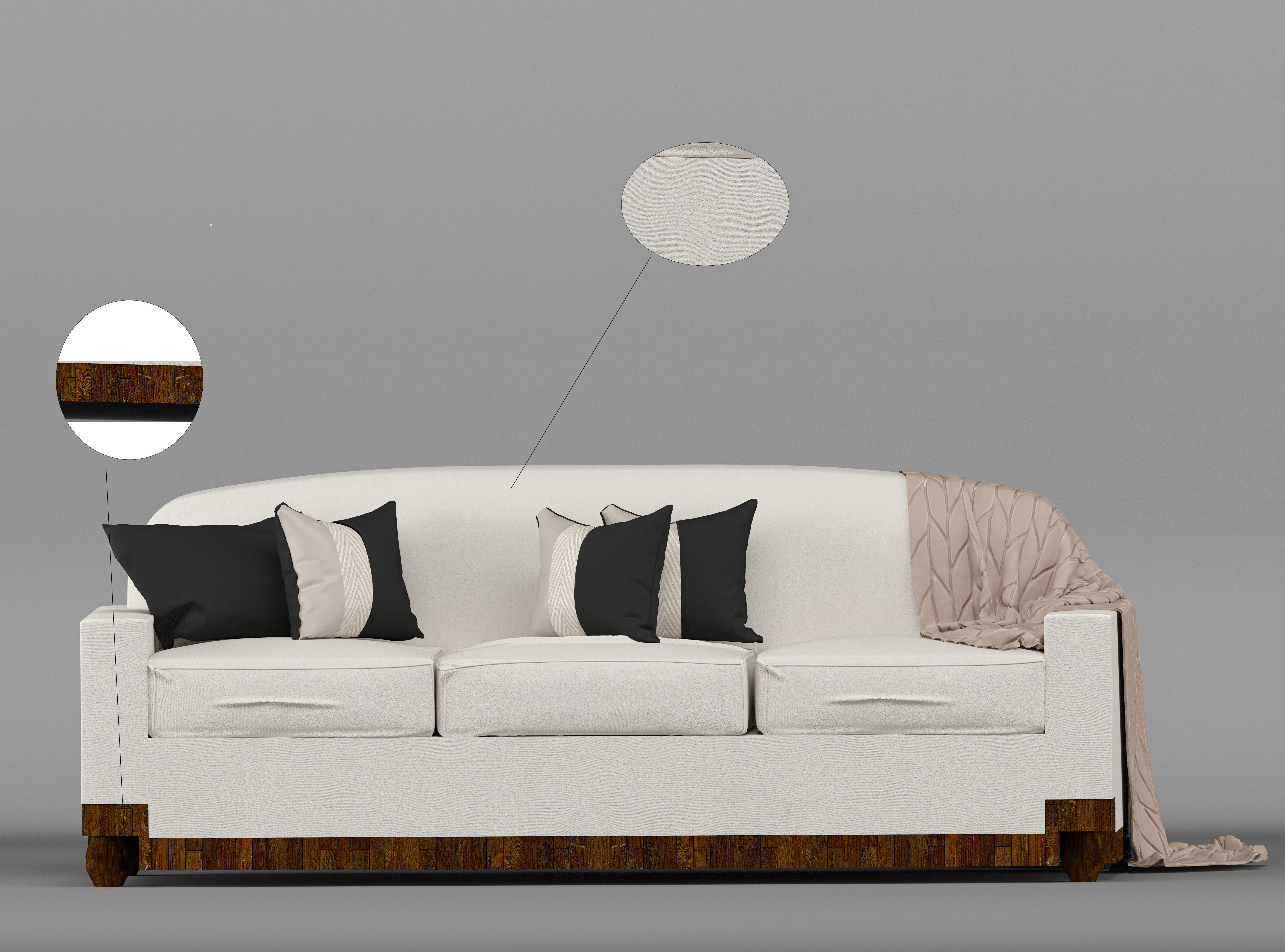 three-seat sofa  3D model_17