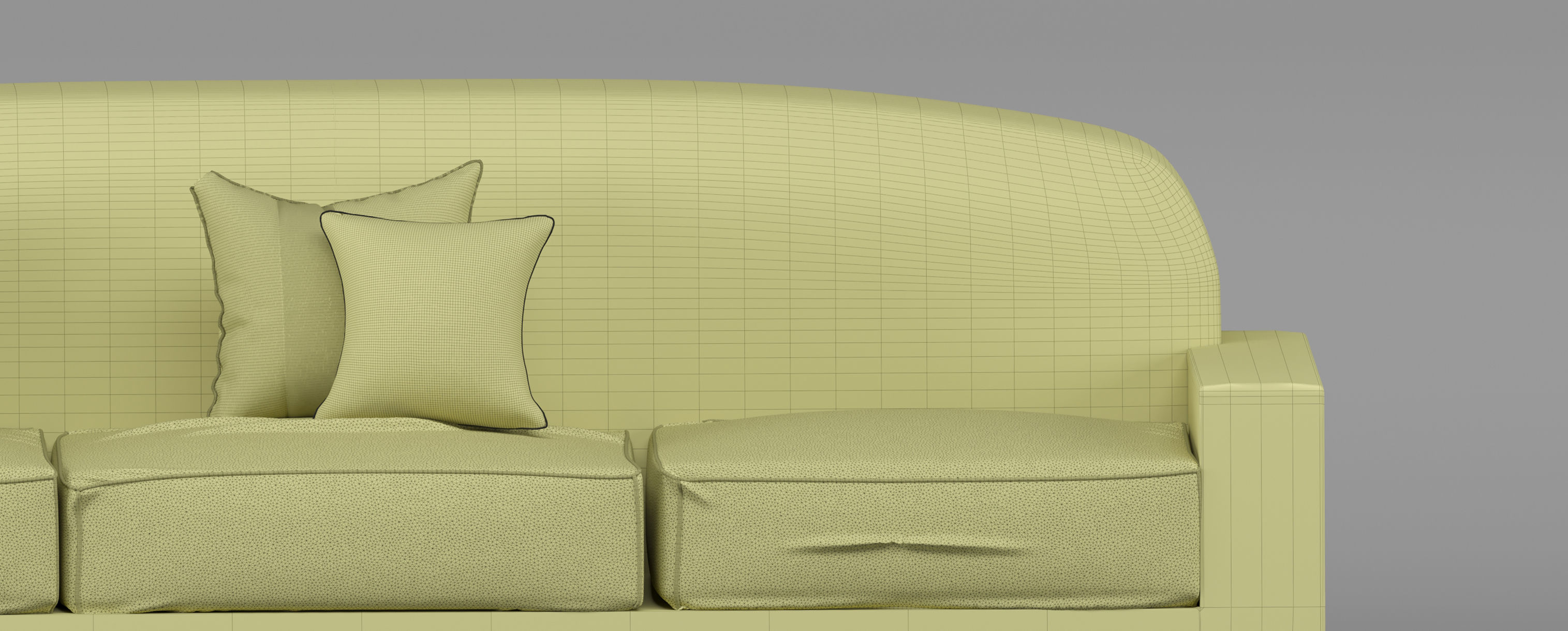three-seat sofa  3D model_13