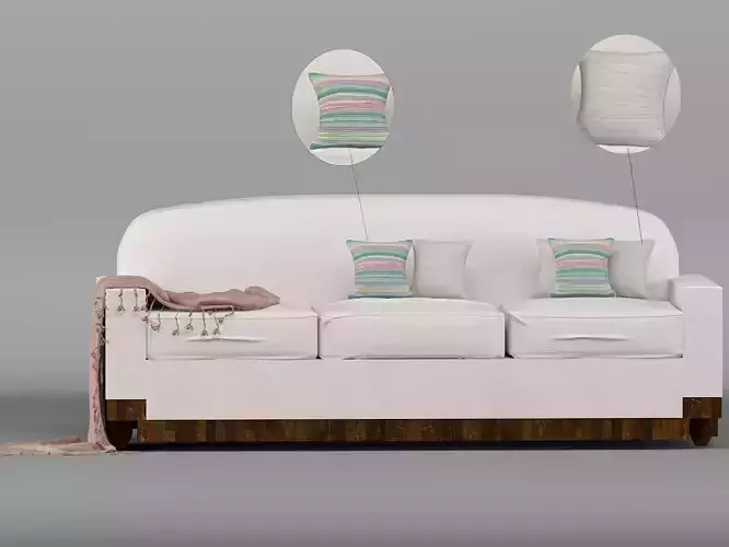 three-seat sofa  3D model three-seat sofa  3D model