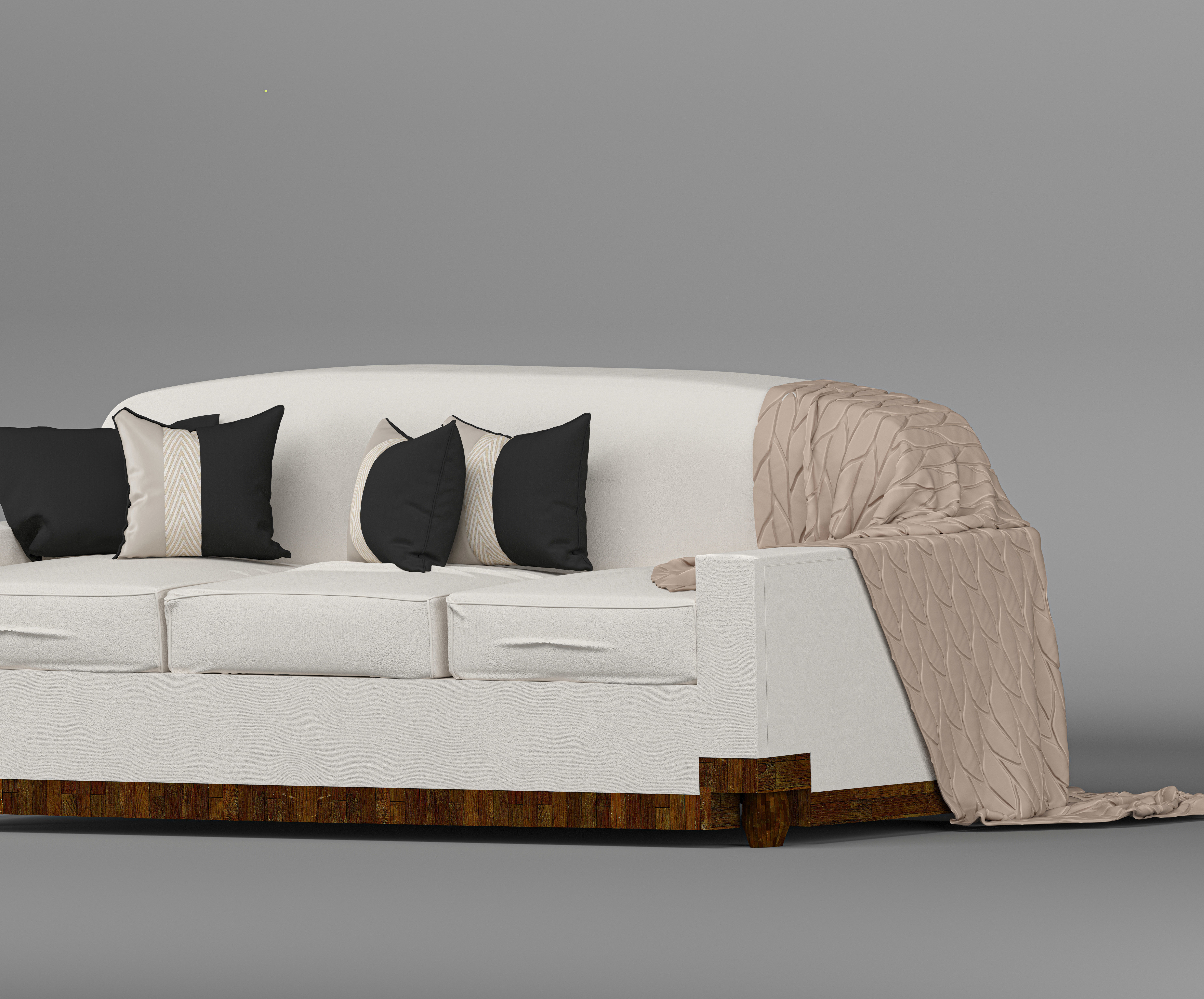 three-seat sofa  3D model_2
