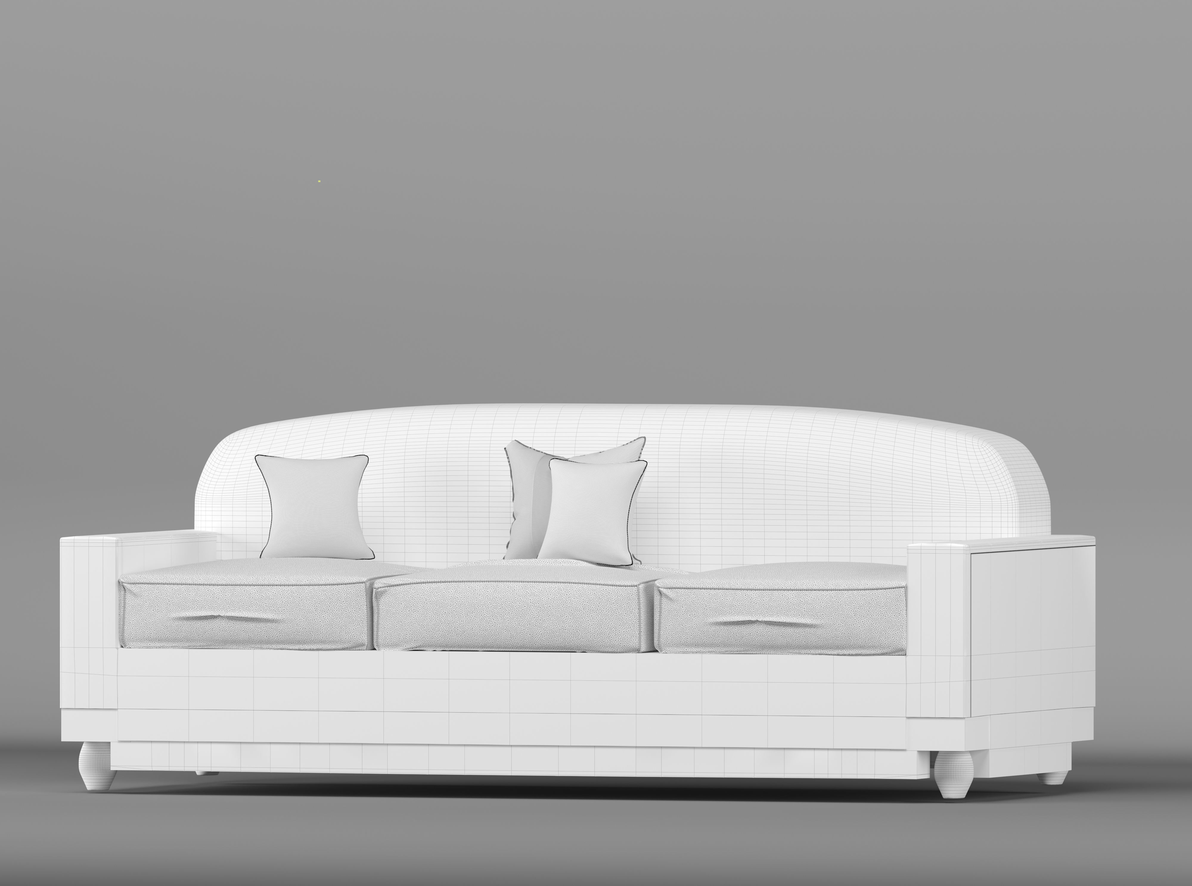 three-seat sofa  3D model_12
