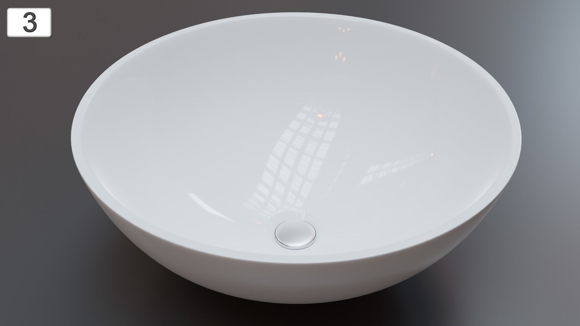 Vessel Sink Number 3 Low-poly 3D model_2