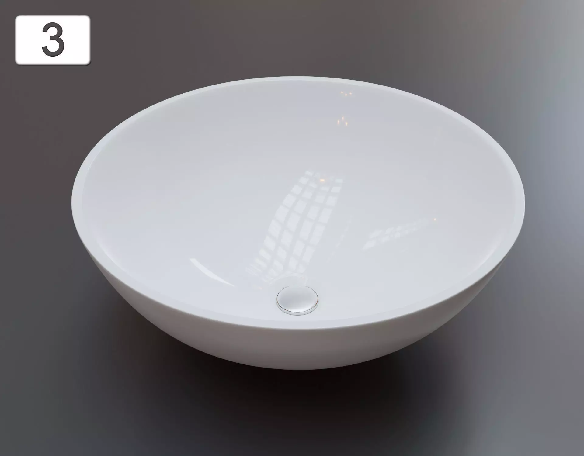 Vessel Sink Number 3 Low-poly 3D model_0