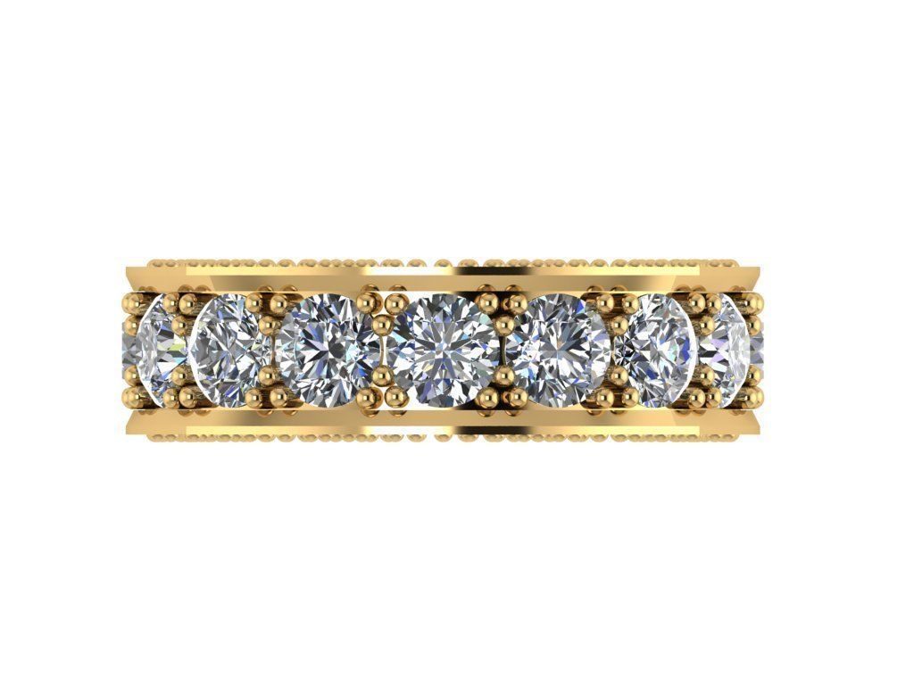 Ring450 diamond eternity ring gold 3D print model_1