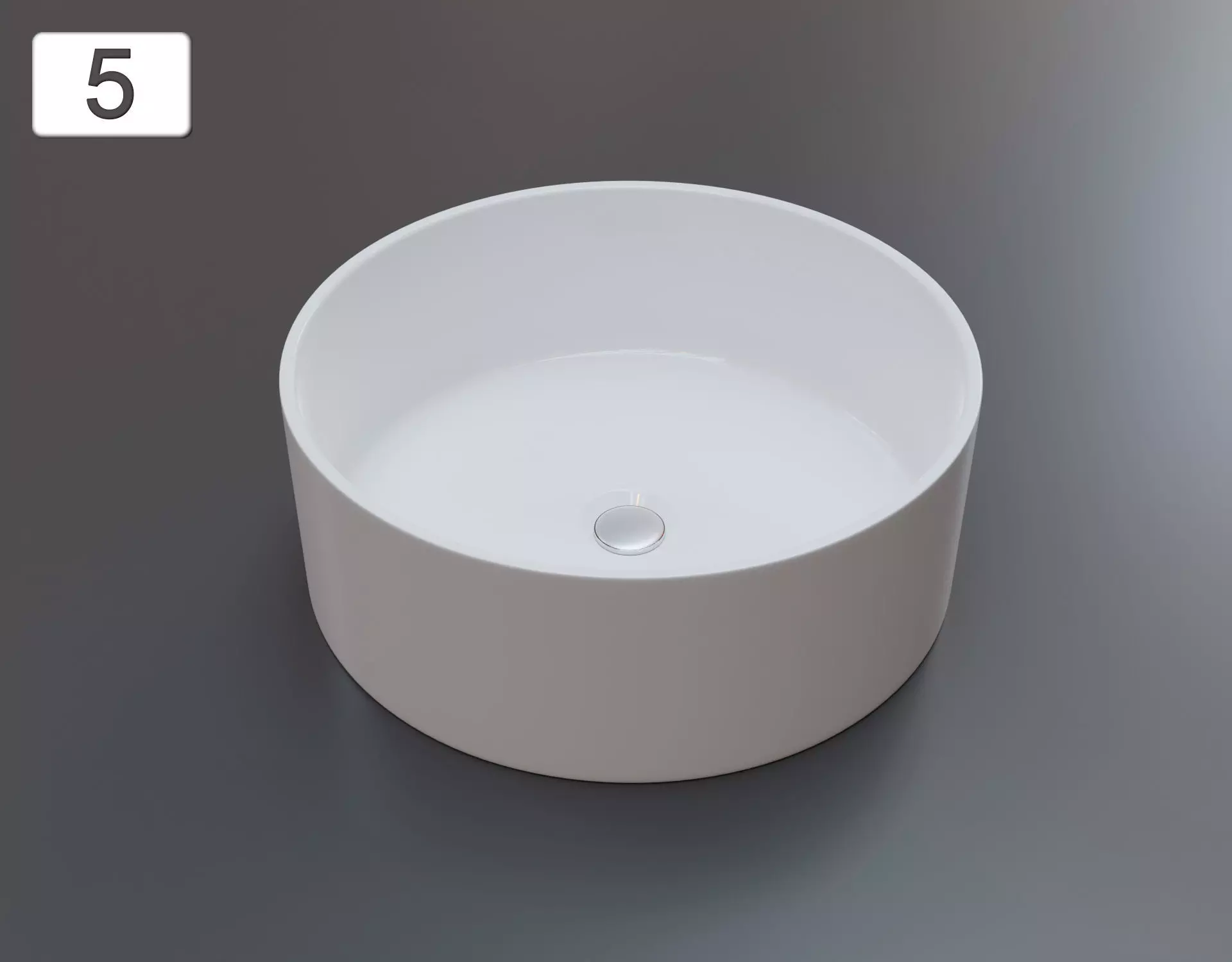 Vessel Sink Number 5 Low-poly 3D model