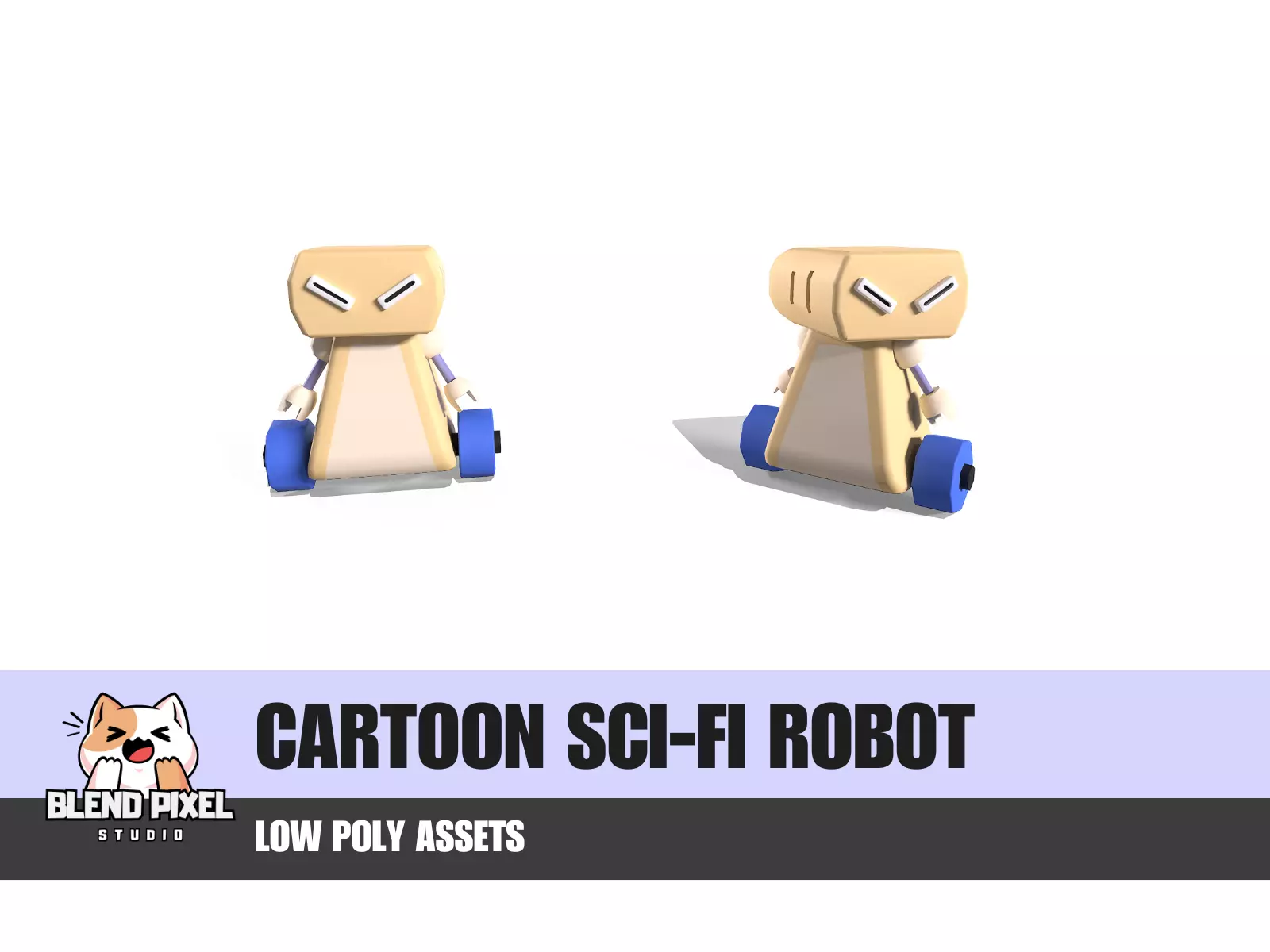 Cartoon Sci-Fi Robot Low-poly 3D model_0