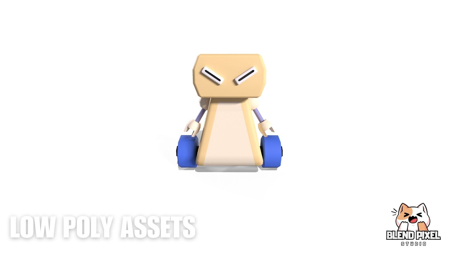 Cartoon Sci-Fi Robot Low-poly 3D model_8