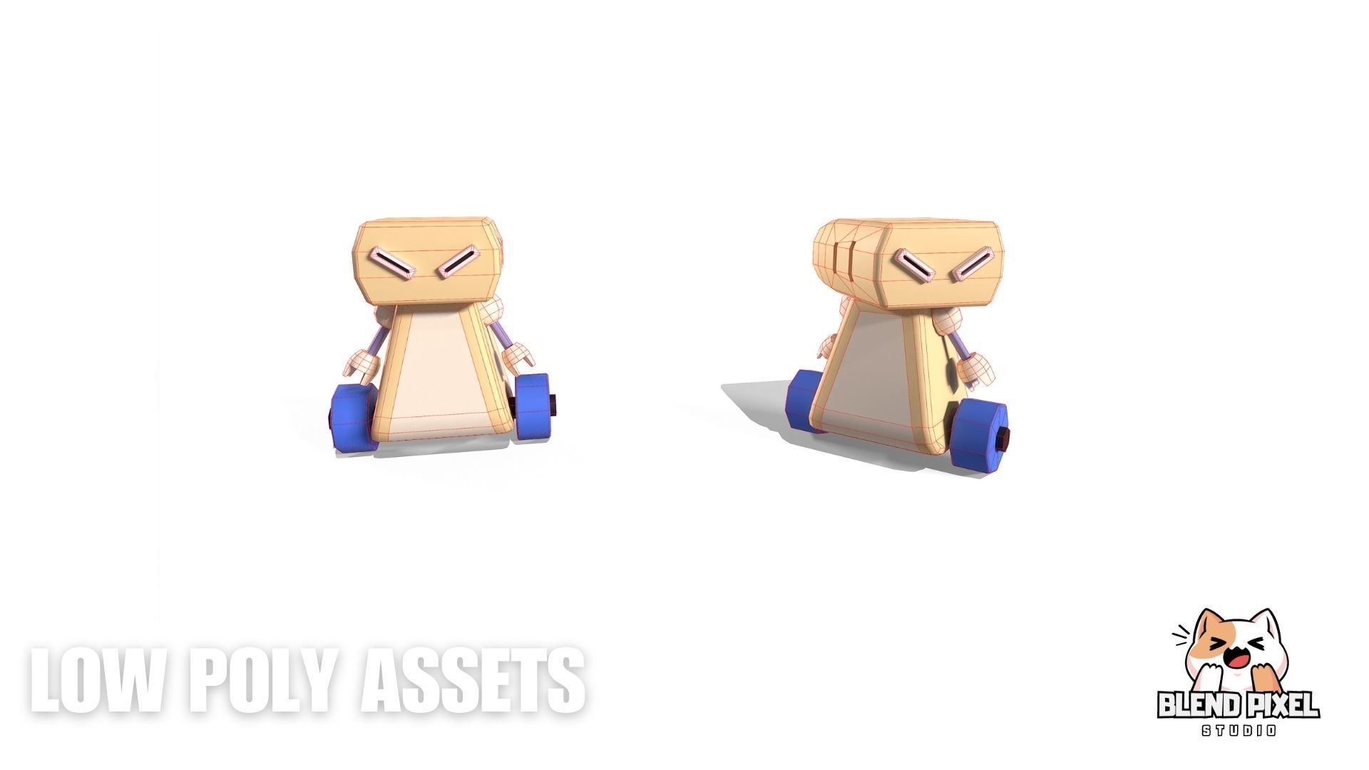 Cartoon Sci-Fi Robot Low-poly 3D model_5