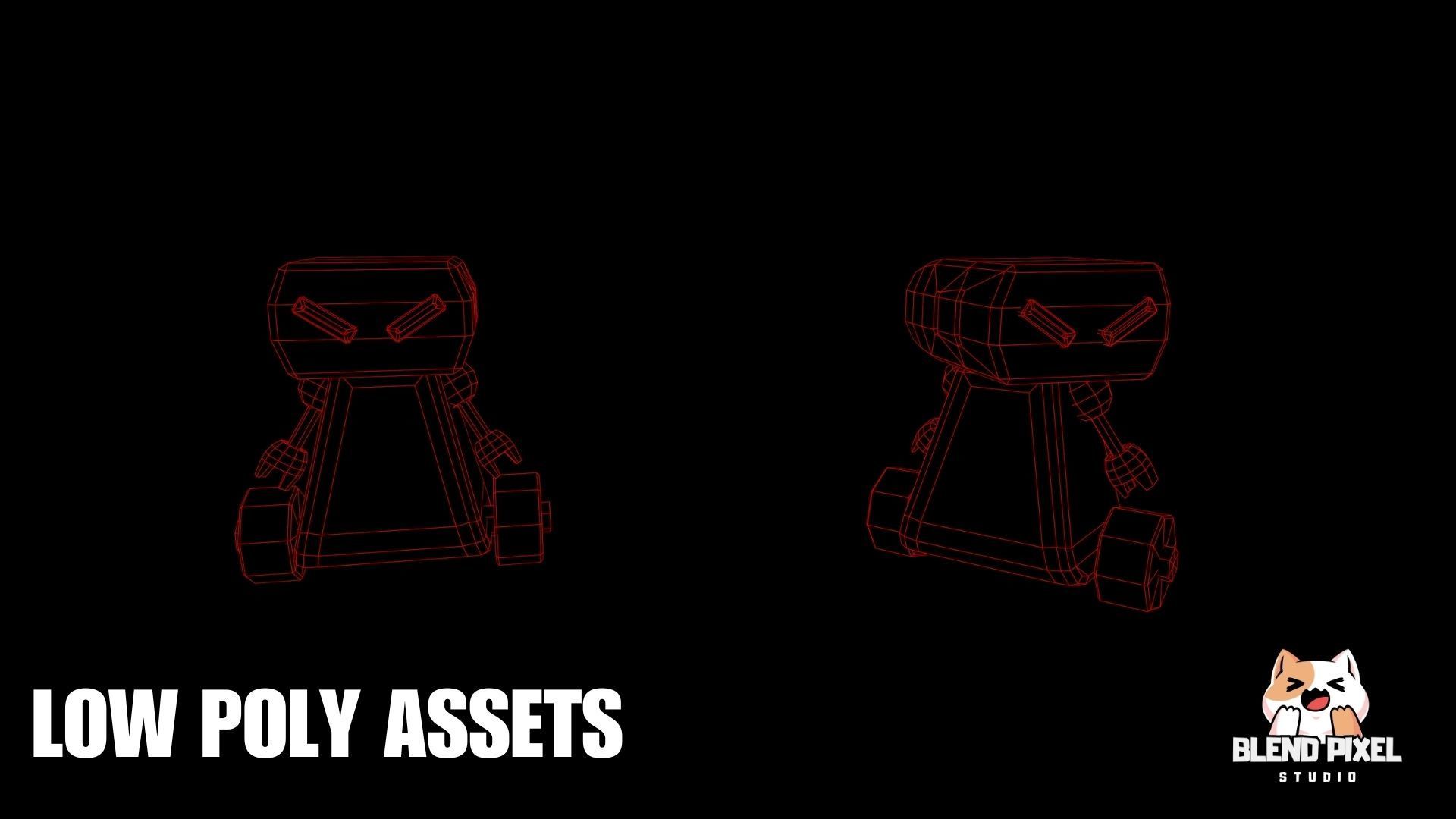 Cartoon Sci-Fi Robot Low-poly 3D model_6