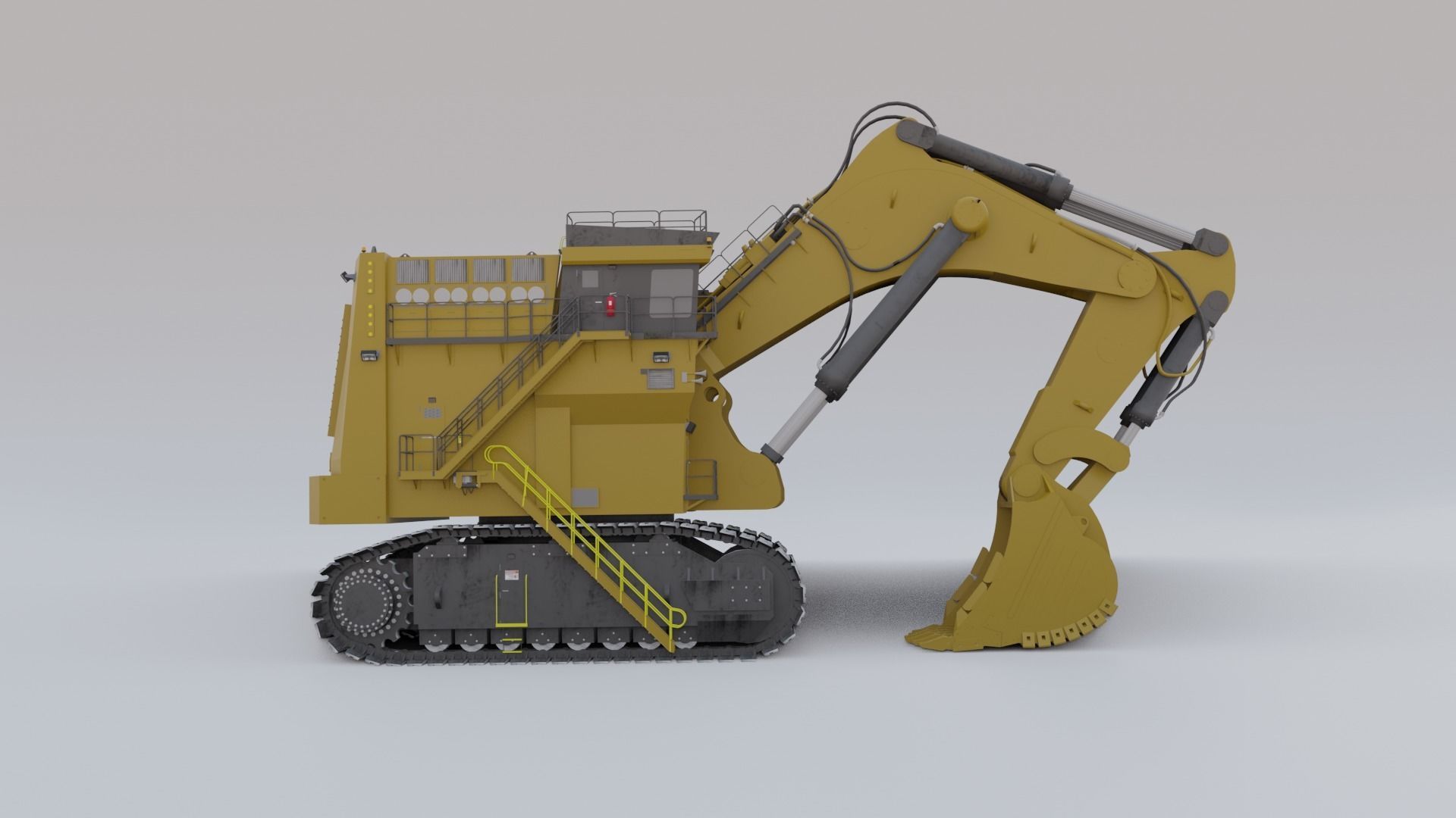 Excavator Construction Vehicle 3D model_2