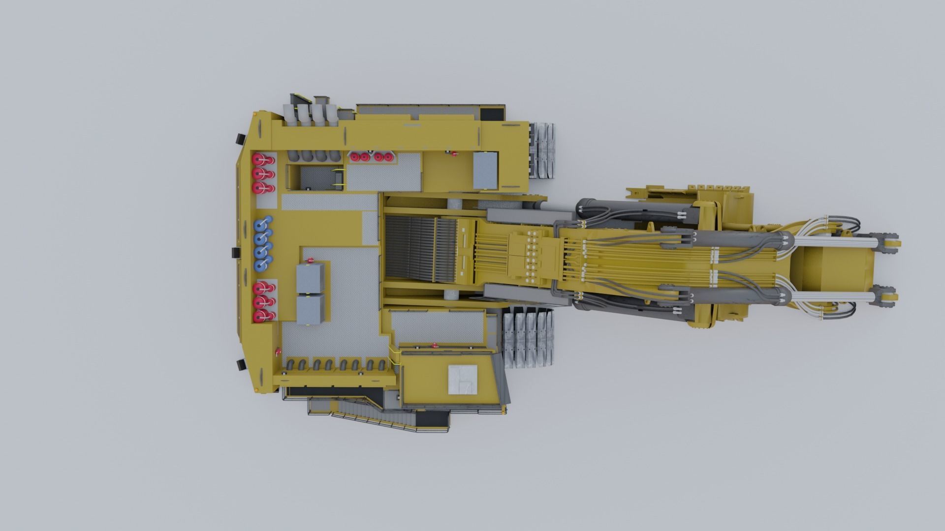 Excavator Construction Vehicle 3D model_3