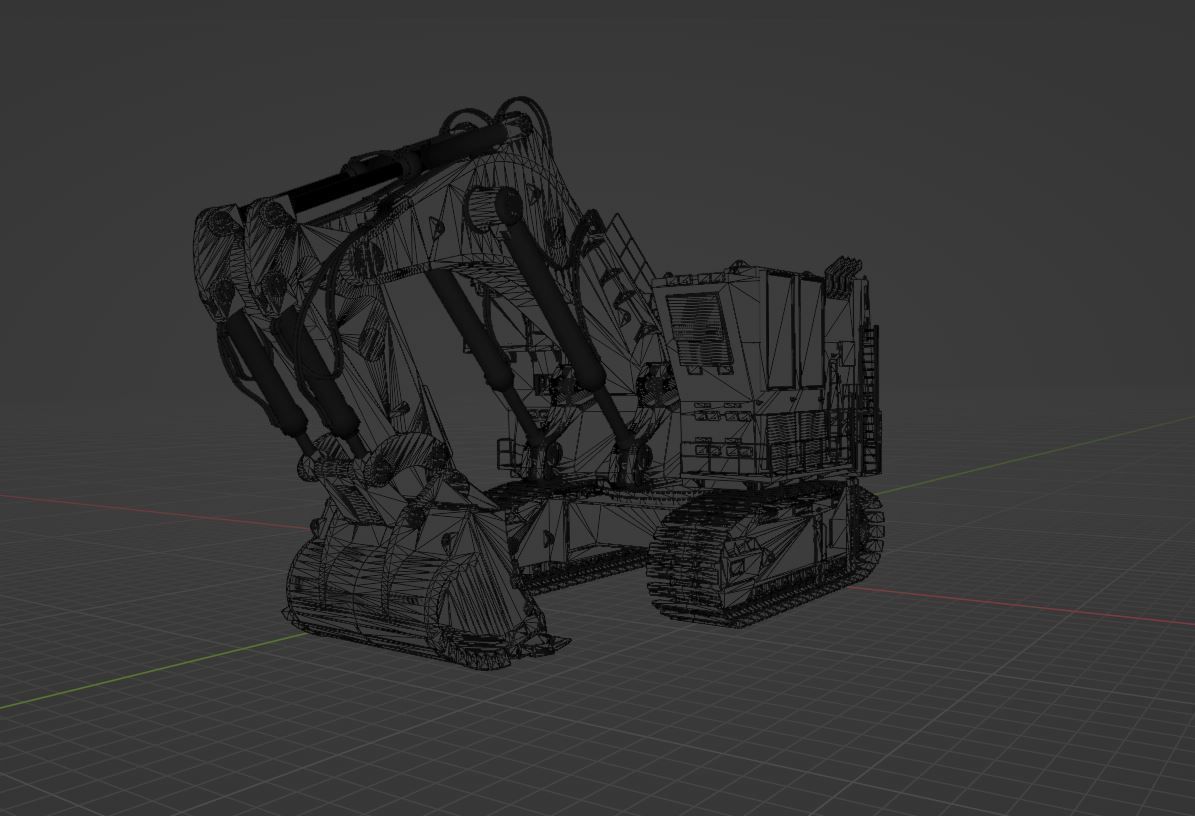Excavator Construction Vehicle 3D model_5