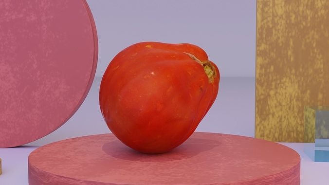 Tomato 05 high-poly 3D model 4