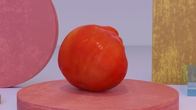 Tomato 05 high-poly 3D model 5