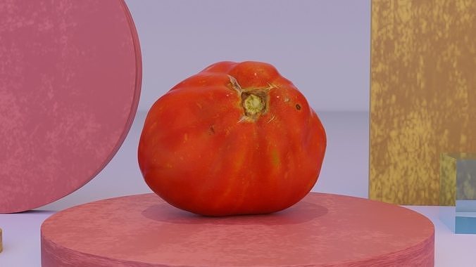 Tomato 05 high-poly 3D model 2