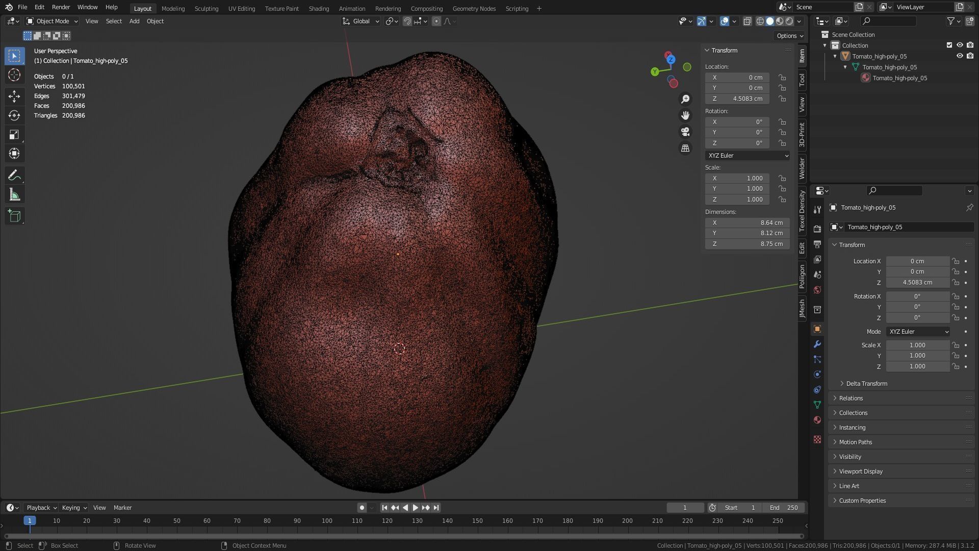 Tomato 05 high-poly 3D model_34