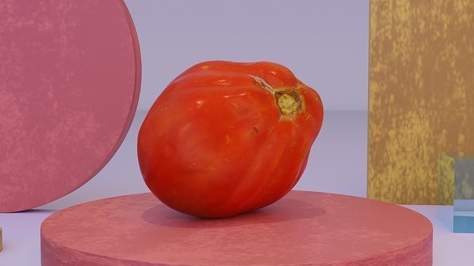 Tomato 05 high-poly 3D model 3